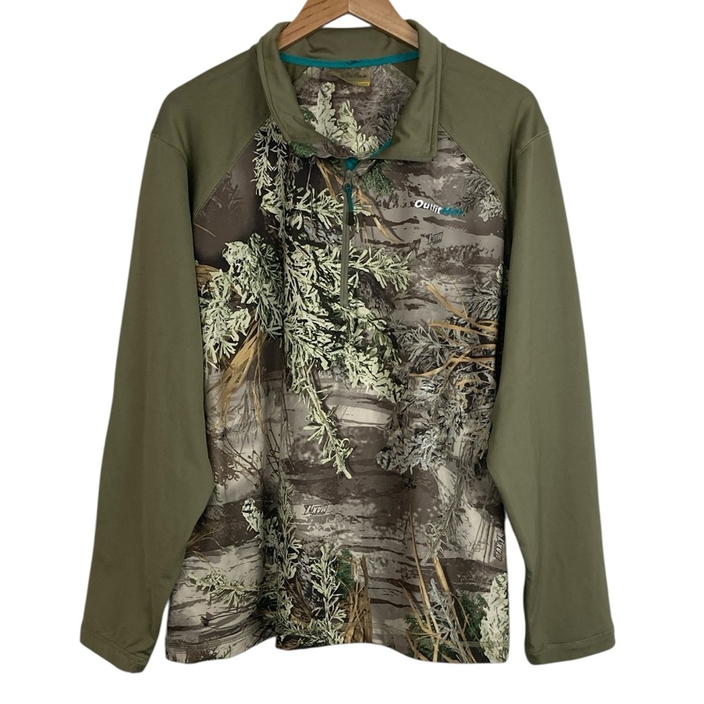 Cabela's Woodland Camouflage Long Sleeve Pullover Top